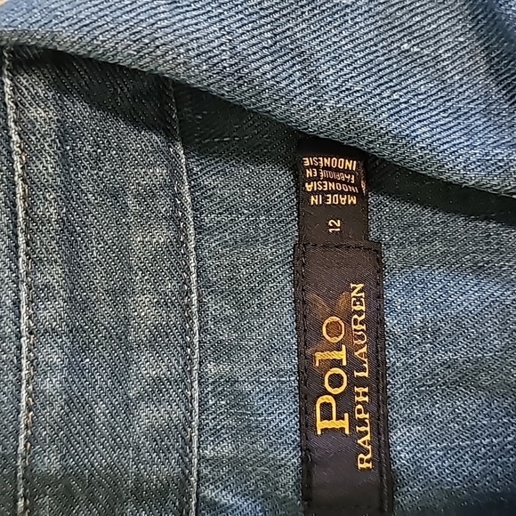 Polo Ralph Lauren Womens Denim JEAN DRESS Western A Line Shirt Dress - Picture 6 of 9